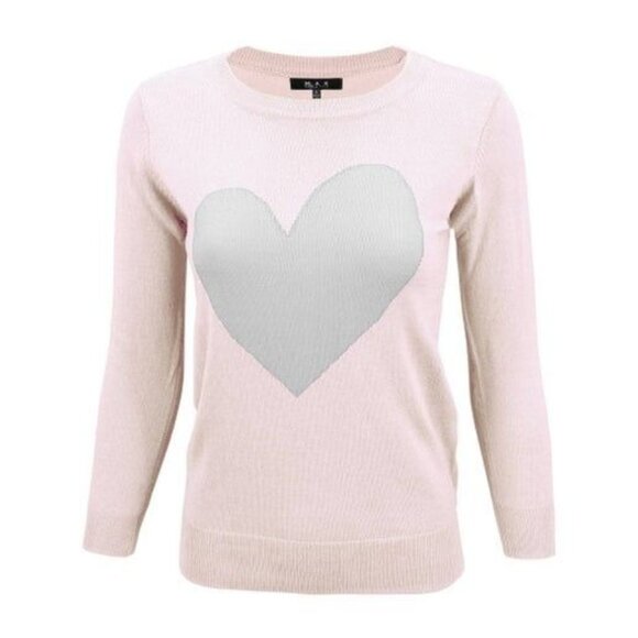 Love Heart Crew-neck Pullover Sweater Size Medium - Picture 1 of 1